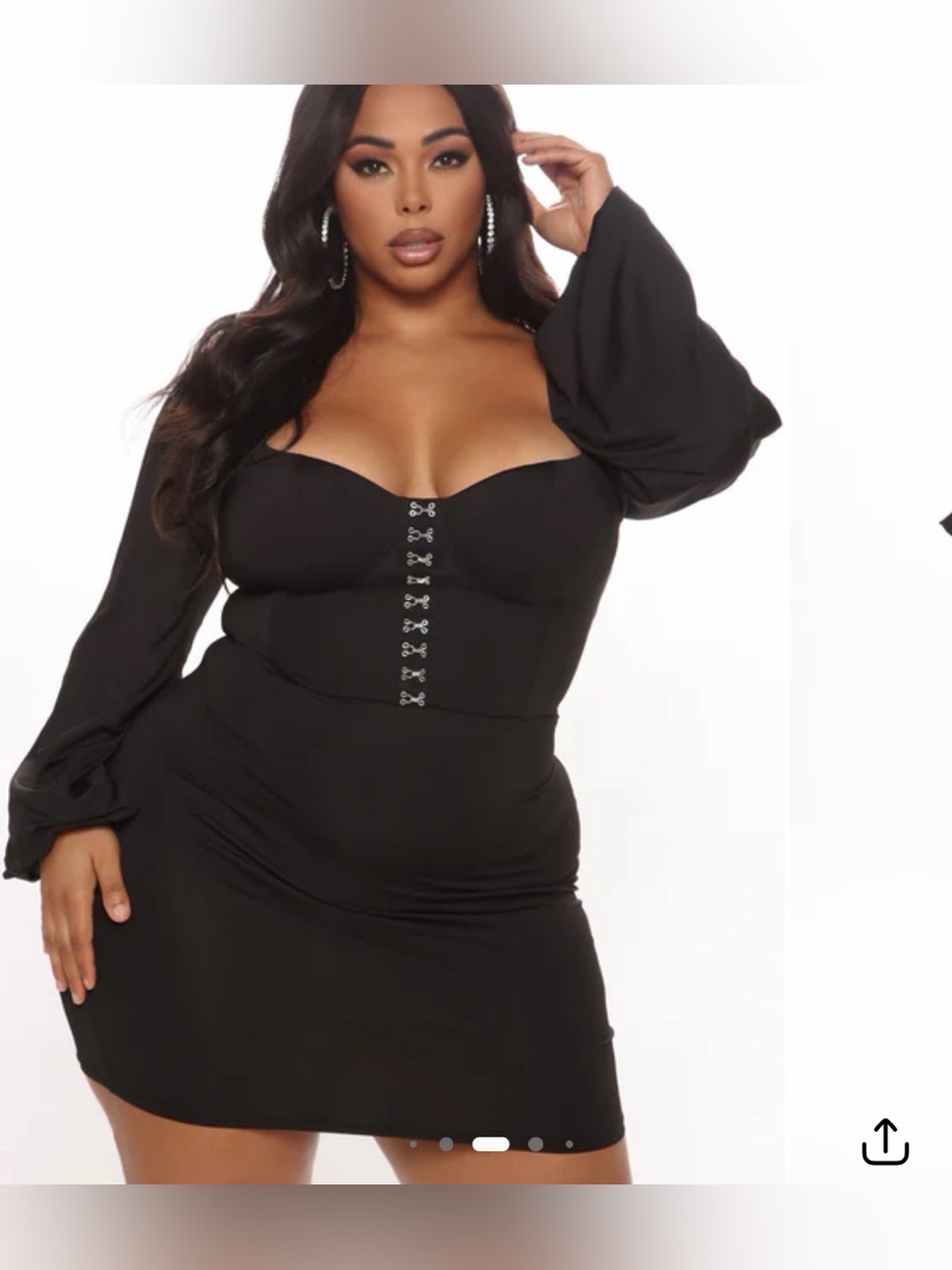 NWT Fashion Nova Posh Baby Mini Bodycon Dress Plus Size 2X Witch Goth Pirate